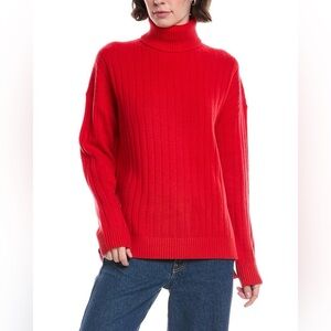 Theory sweater cashmere blend sweater XL red women’s chunky knit sweater tunic